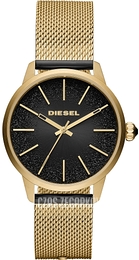 Diesel Castilia Czarny/Stal w odcieniu złota Ø44 mm DZ5576