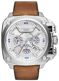 Diesel Chronograph Srebrny/Skóra DZ7357