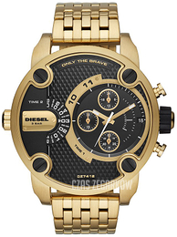 Diesel Little Daddy Czarny/Stal w odcieniu złota Ø52 mm DZ7412