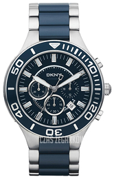 DKNY Czarny/Stal Ø51 mm NY1498