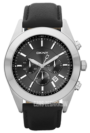 DKNY Chronograph Czarny/Skóra Ø46 mm NY1508