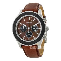 DKNY Brooklyn Brązowy/Skóra Ø46 mm NY1514