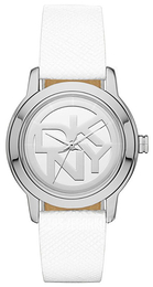 DKNY Dress Srebrny/Skóra Ø32 mm NY2205