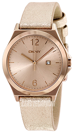 DKNY Dress Różowe złoto/Skóra Ø34 mm NY2372
