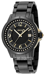 DKNY Crystal Czarny/Stal Ø32 mm NY4483
