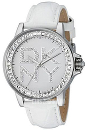 DKNY Biały/Skóra Ø42 mm NY4788