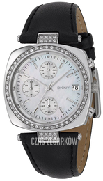 DKNY Chronograph Biały/Skóra Ø37 mm NY4910
