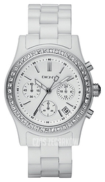 DKNY Chronograph Biały/Plastik Ø42 mm NY8165