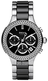 DKNY Czarny/Stal Ø42 mm NY8180