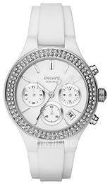 DKNY Ceramic Biały/Guma Ø39 mm NY8185
