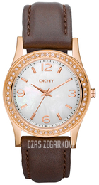 DKNY Glitz Biały/Skóra Ø32 mm NY8373
