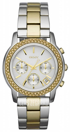 DKNY Chronograph Srebrny/Stal w odcieniu złota Ø40 mm NY8431