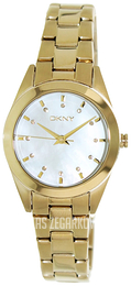 DKNY Nolita Biały/Stal w odcieniu złota Ø28 mm NY8620