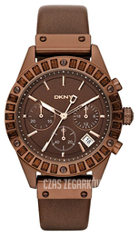 DKNY Chronograph Brązowy/Skóra Ø40 mm NY8654