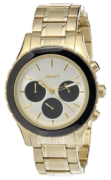 DKNY Chronograph Srebrny/Stal w odcieniu złota Ø45 mm NY8656