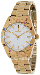 DKNY Nolita Biały/Stal w odcieniu złota Ø36 mm NY8720