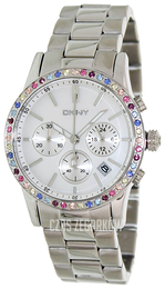 DKNY Chronograph Biały/Stal Ø39 mm NY8722