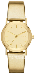 DKNY Dress Żółte złoto/Skóra Ø30 mm NY8858