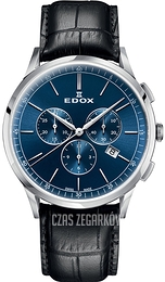 Edox Les Vauberts Niebieski/Skóra Ø42 mm 10236-3C-BUIN