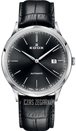 Edox Les Vauberts Czarny/Skóra Ø42 mm 80106-3C-NIN