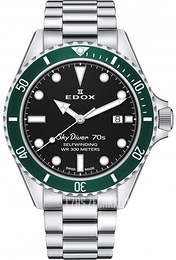 Edox Skydiver Czarny/Stal Ø42 mm 80115-3VM-NN