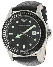 Emporio Armani Classic Czarny/Skóra Ø48 mm AR0555