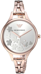 Emporio Armani Dress Srebrny/Stal w kolorze różowego złota Ø32 mm AR11108