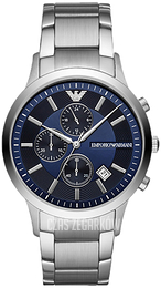 Emporio Armani Renato Niebieski/Stal Ø43 mm AR11164