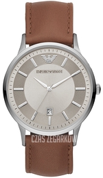 Emporio Armani Renato Srebrny/Skóra Ø43 mm AR11185