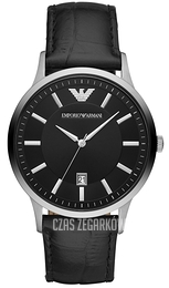 Emporio Armani Renato Czarny/Skóra Ø43 mm AR11186