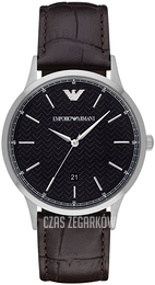 Emporio Armani Renato Czarny/Skóra Ø43 mm AR11187