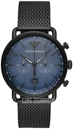 Emporio Armani Aviator Niebieski/Stal Ø43 mm AR11201