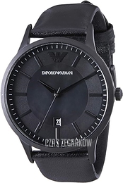 Emporio Armani Renato Czarny/Skóra Ø43 mm AR11276