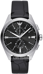 Emporio Armani Claudio Czarny/Skóra Ø43 mm AR11542