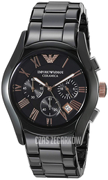 Emporio Armani Dress Czarny/Czeramiczna Ø42 mm AR1410