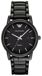 Emporio Armani Dress Czarny/Czeramiczna Ø43 mm AR1508