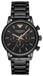 Emporio Armani Dress Czarny/Czeramiczna Ø43 mm AR1509