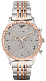 Emporio Armani Classic Srebrny/Stal w kolorze różowego złota Ø43 mm AR1864