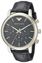 Emporio Armani Dress Czarny/Skóra Ø46 mm AR1917