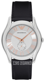 Emporio Armani Dress Srebrny/Skóra Ø43 mm AR1984