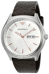Emporio Armani Dress Biały/Skóra Ø43 mm AR1999