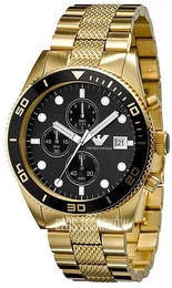 Emporio Armani Classic Czarny/Stal w odcieniu złota Ø43 mm AR5857