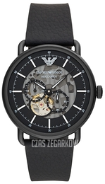 Emporio Armani Aviator Czarny/Skóra Ø43 mm AR60028