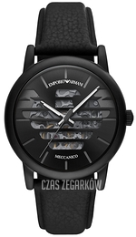 Emporio Armani Luigi Czarny/Skóra Ø43 mm AR60032