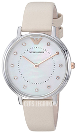 Emporio Armani Dress Biały/Skóra Ø32 mm AR80001