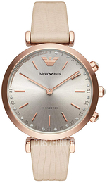 Emporio Armani Connected Srebrny/Skóra Ø34 mm ART3020