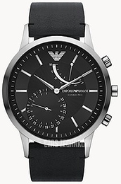 Emporio Armani Connected Czarny/Skóra Ø44 mm ART3038