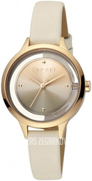 Esprit Żółte złoto/Skóra Ø32 mm ES1L088L0325