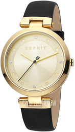 Esprit Breezy Żółte złoto/Skóra Ø36 mm ES1L165L0025