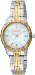 Esprit Valentina Biały/Stal w odcieniu złota Ø30 mm ES1L194M1045